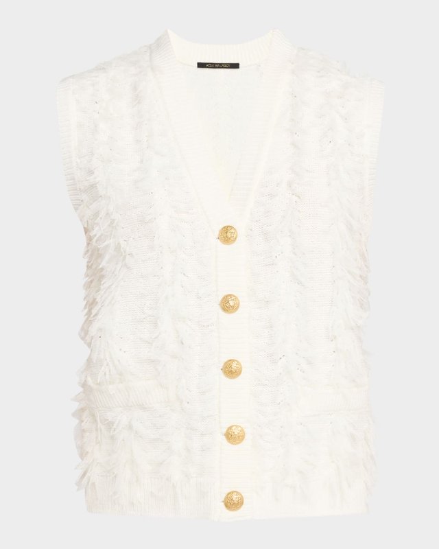 Sterling Fringe Knit Sweater Vest